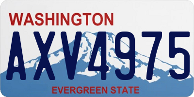 WA license plate AXV4975