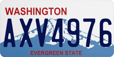 WA license plate AXV4976