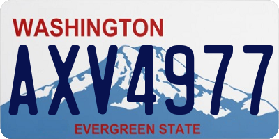 WA license plate AXV4977