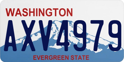 WA license plate AXV4979