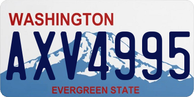 WA license plate AXV4995