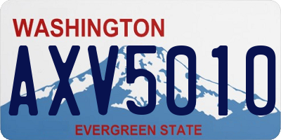 WA license plate AXV5010