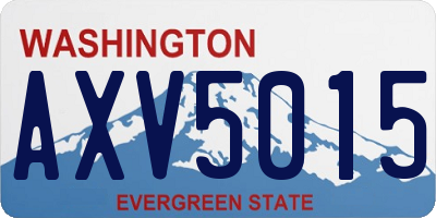 WA license plate AXV5015