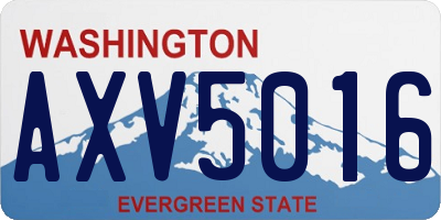 WA license plate AXV5016
