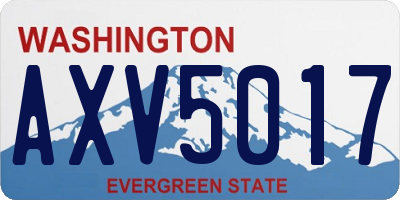 WA license plate AXV5017