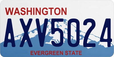 WA license plate AXV5024