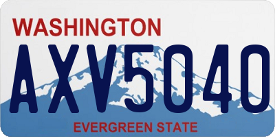 WA license plate AXV5040