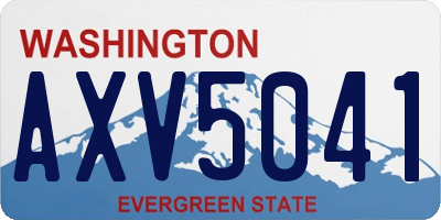 WA license plate AXV5041