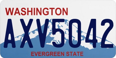 WA license plate AXV5042