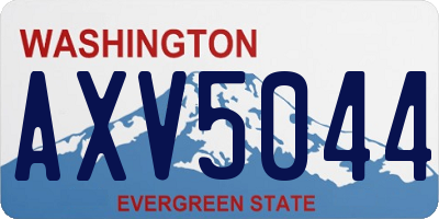 WA license plate AXV5044