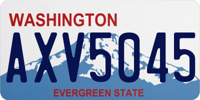 WA license plate AXV5045