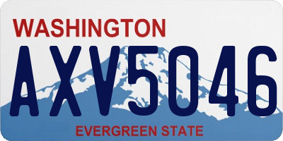 WA license plate AXV5046
