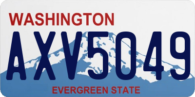 WA license plate AXV5049