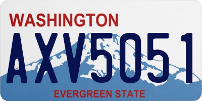 WA license plate AXV5051