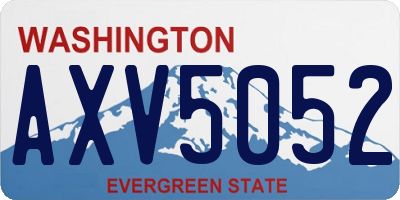 WA license plate AXV5052