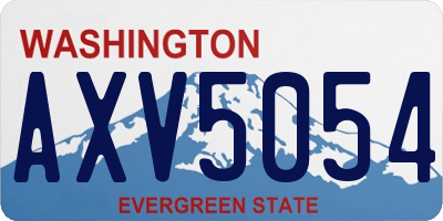 WA license plate AXV5054