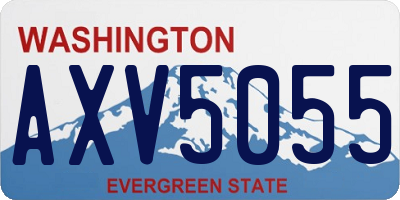 WA license plate AXV5055
