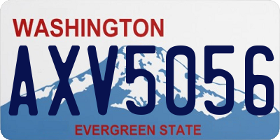WA license plate AXV5056