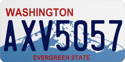 WA license plate AXV5057
