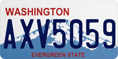 WA license plate AXV5059
