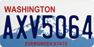 WA license plate AXV5064