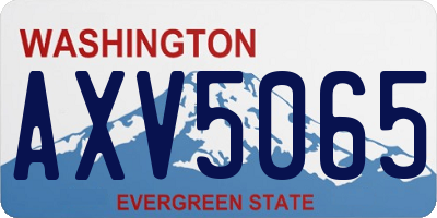 WA license plate AXV5065