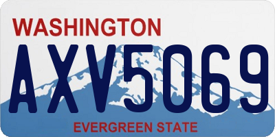 WA license plate AXV5069