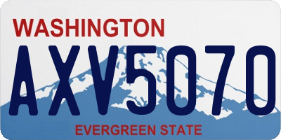 WA license plate AXV5070