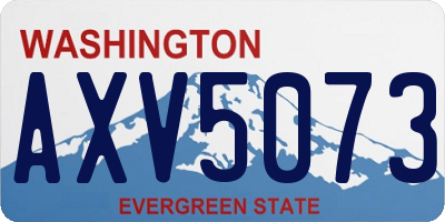 WA license plate AXV5073