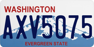 WA license plate AXV5075