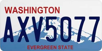 WA license plate AXV5077
