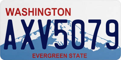 WA license plate AXV5079