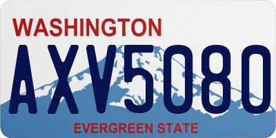 WA license plate AXV5080