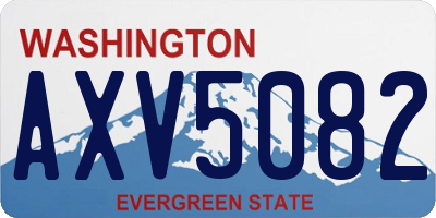 WA license plate AXV5082
