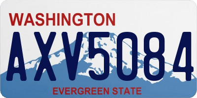 WA license plate AXV5084