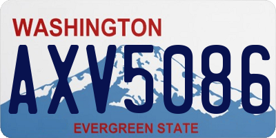 WA license plate AXV5086