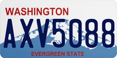 WA license plate AXV5088