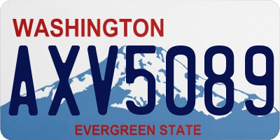 WA license plate AXV5089