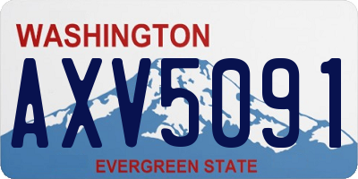 WA license plate AXV5091