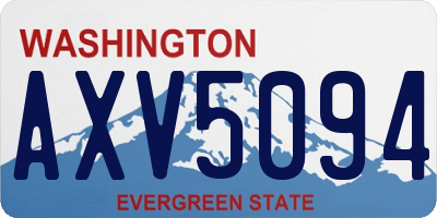WA license plate AXV5094
