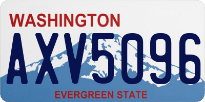 WA license plate AXV5096