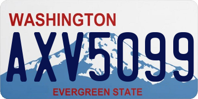WA license plate AXV5099
