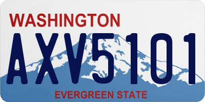 WA license plate AXV5101