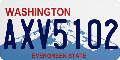 WA license plate AXV5102