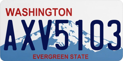 WA license plate AXV5103