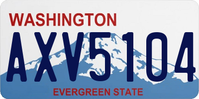 WA license plate AXV5104
