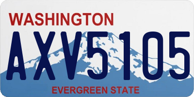 WA license plate AXV5105