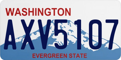 WA license plate AXV5107