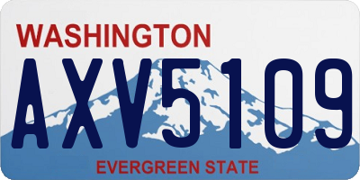 WA license plate AXV5109
