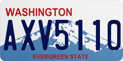 WA license plate AXV5110